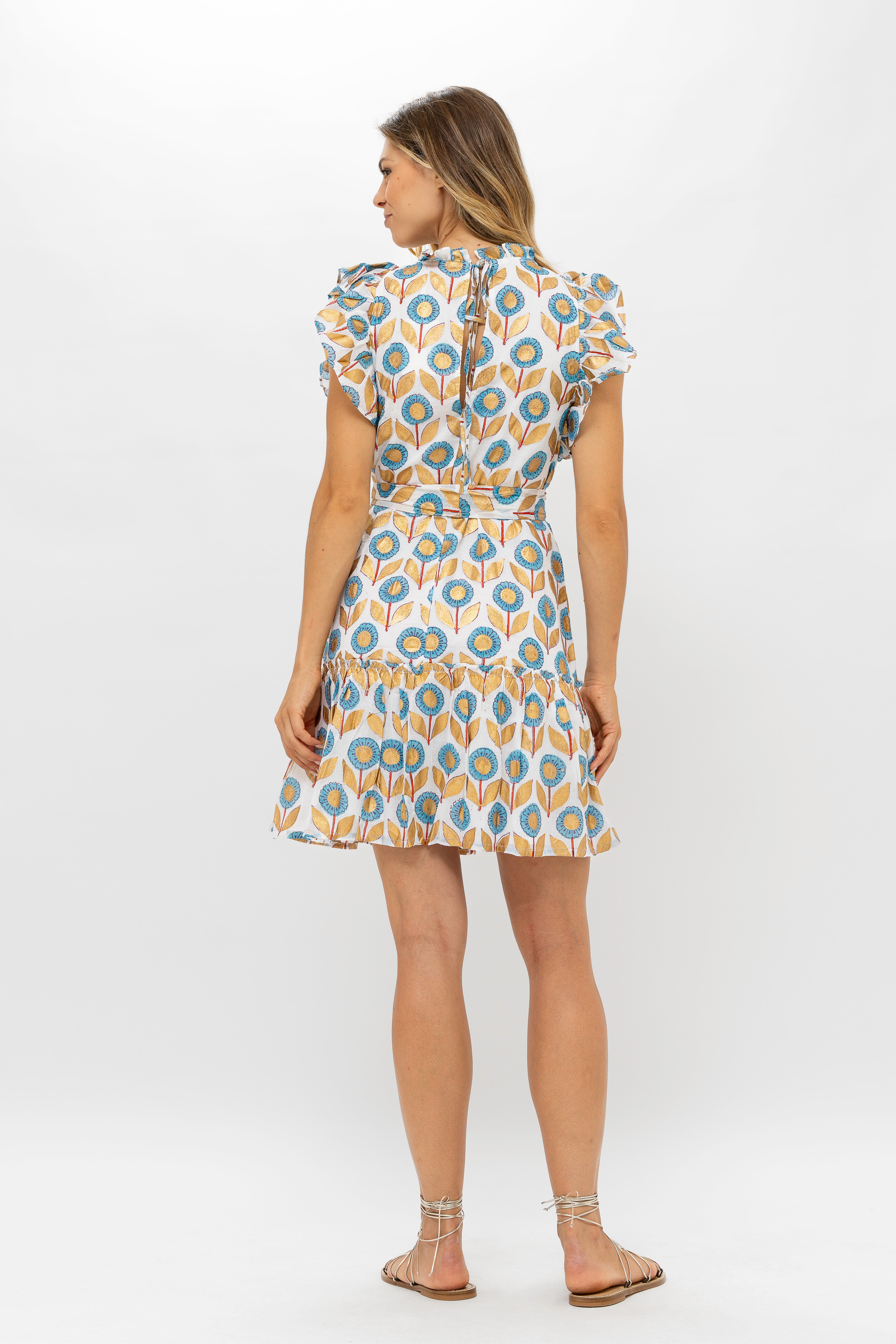 Flirty Ruffle Hem- Touraine Blue
