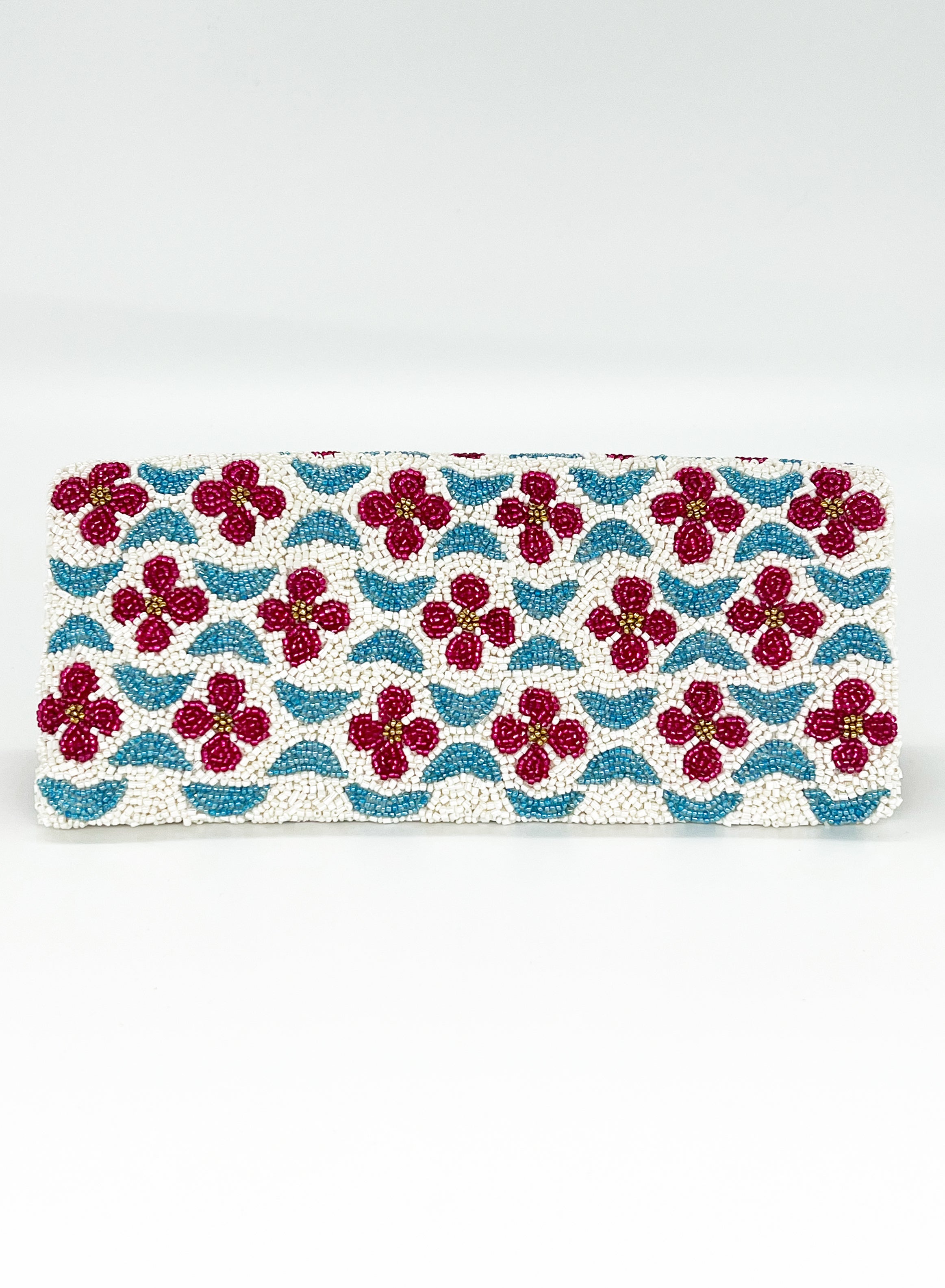 Beaded Clutch- Veranda Pink Peri