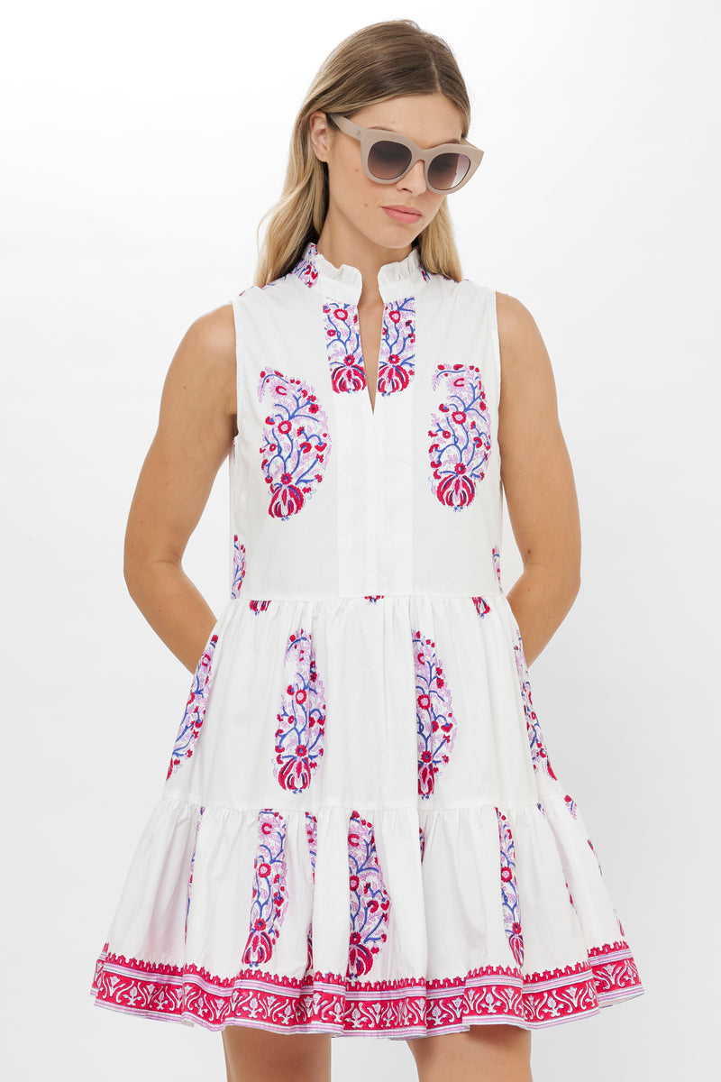 Yoke Dress- Verna Red